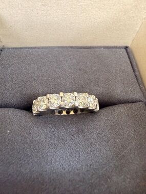 Diamond Platinum round eternity ring